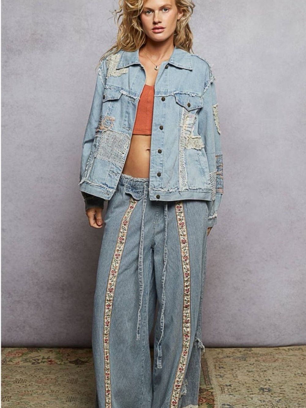 POL Patchwork Denim Jacket - Picture 3 of 4